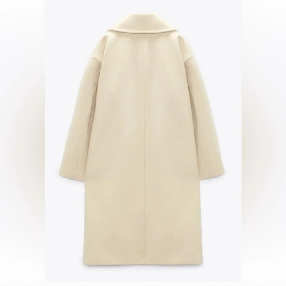 New ZARA Oversized Vanilla/Cream Coat NWT Small Ref 2675/241